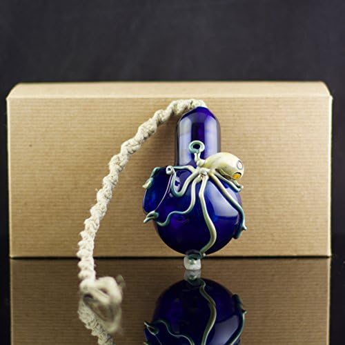 Blue Ringed Octopus Terrarium in Cobalt Blue &amp; Caramel, #557