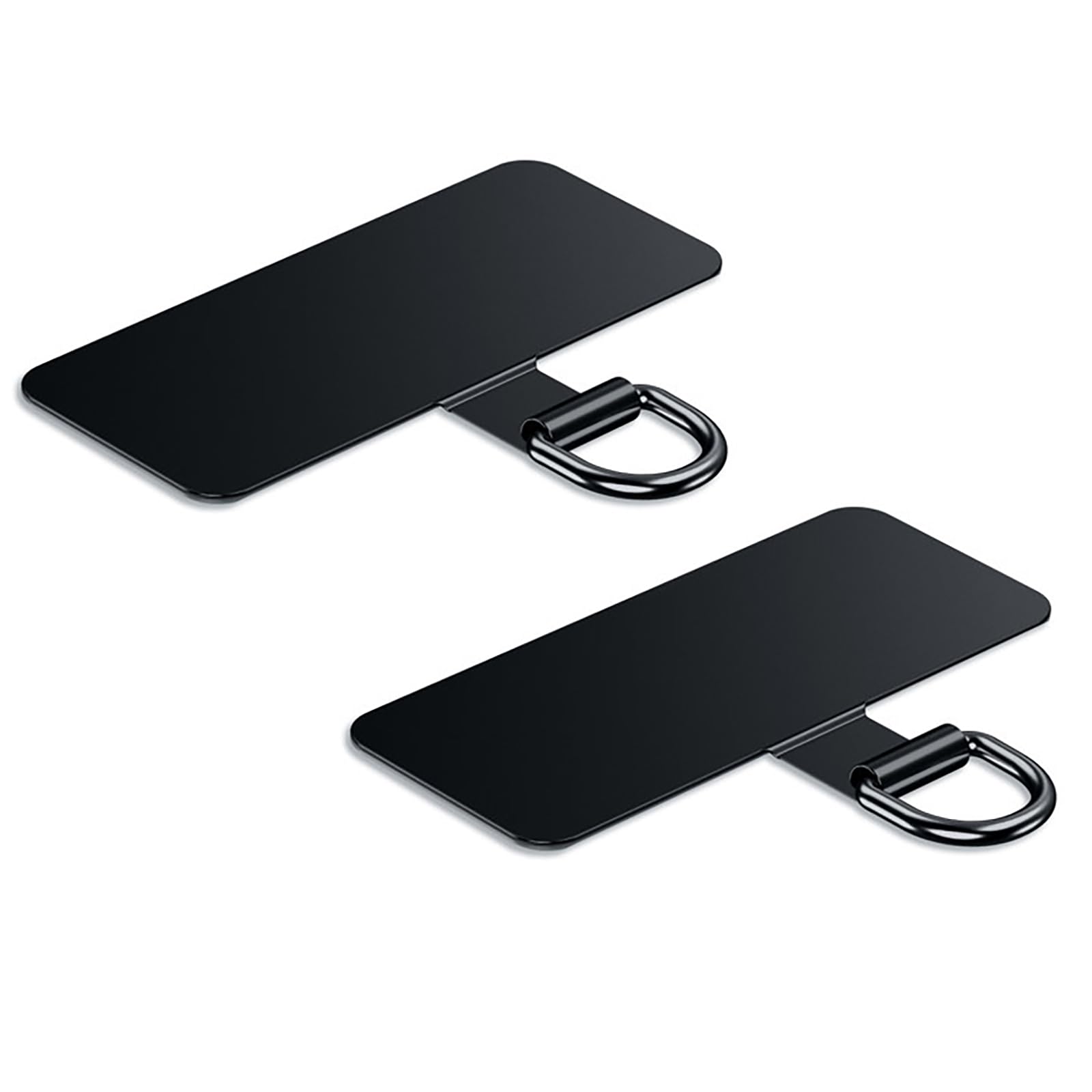 Photo 1 of Heavy Duty Tether Tab - 44lbs Load Capacity, Metal Lanyard Patch & Strap Adapter for iPhone Android, Universal for Full Phone Cases (Black+Black)