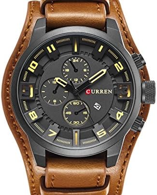 IWEEC Men's 8352-7 Sports Watches Waterproof Full Steel Silver Quartz Watch, Blue