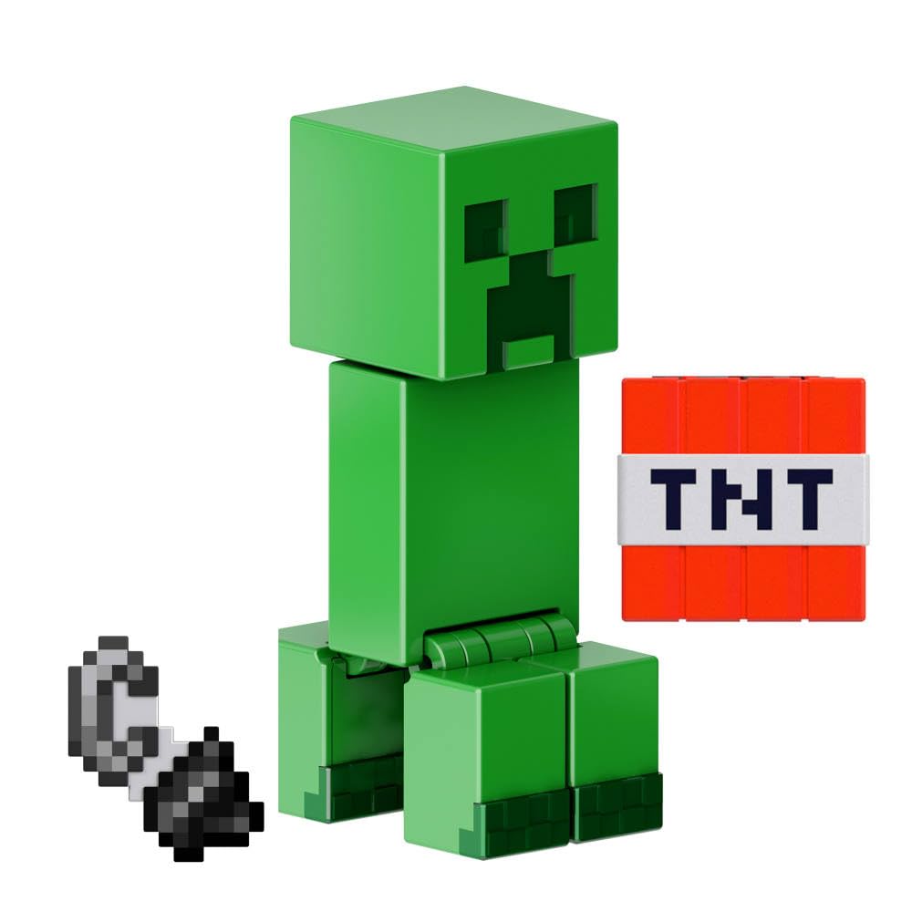 Mattel Minecraft Action Figure & Accessories 2-Pack with Creeper in 3.25-inch Scale, Collectible Toy Set