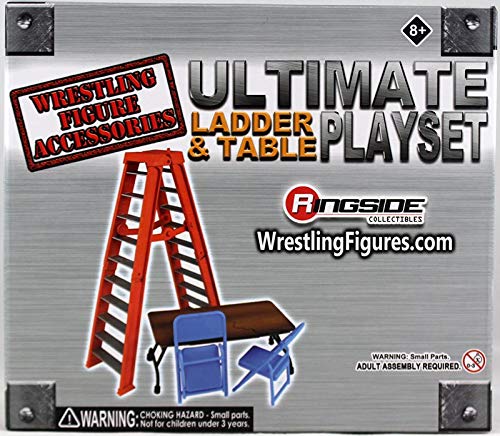 Wrestling Ultimate Ladder & Table Playset (Orange) - Ringside Collectibles Exclusive WWE Toy Action Figure Accessory Pack