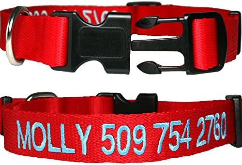 Embroidered Dog Collars. Dog ID Collars. Premium Quality