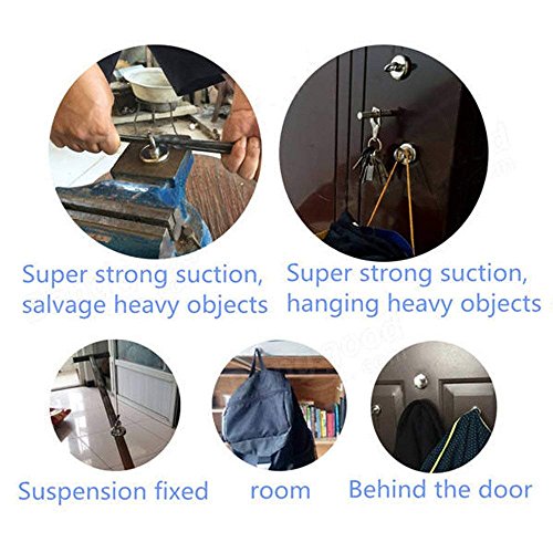 Fishing Magnets with Nylon Braided Rope x 100ft, Super Strong 330LBS(150KG) Pulling Force Rare Earth Neodymium Magnet for Magnet Fishing and Retrieving in River - Diameter 60mm(2.36'') (Y60+Rope)