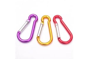 5 PCS Climbing Button Carabiner Camping Hiking Hook Outdoor Sports Multi Colors Aluminium Safety Buckle Keychain Practical Tr