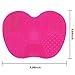 LYNN Silicone Makeup Brush Cleaning Mat, Makeup Brush Cleaner,Makeup Brush Cleaner Pad,Cosmetic Brush Cleaning Mat Portable Washing Tool Scrubber with Suction Cup (Rose-Big Size)