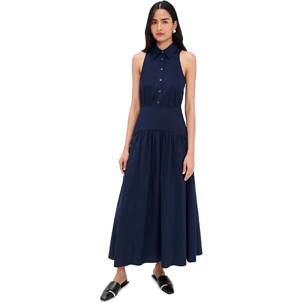 STAUD Women's Midi Marlowe Dress, Black, XL at Amazon Women's Clothing store