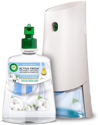 Active Fresh Automatic Spray sem Aerossol - Kit de Ambientador Caseiro com Aroma de Ar Fresco e Algodão