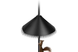 FTKV 19'' Squirrel Guard for Bird Feeder Pole, Squirrel Baffles for Outdoors Bird Feeders, Bird House Guard for Outside Hanging