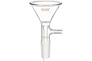 XCD Borosilicate Glass Suction Filtering Funnel with 75 mm Top Outer Dimension and 24/40 Inner Joint