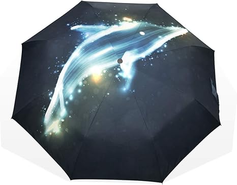 Amazon Co Jp Luyisi 日傘 折りたたみ 軽量 手開き 折り畳み傘 イルカ柄 星柄 レディース Uvカット 梅雨対策 耐風撥水 晴雨兼用 収納ポーチ付き ホーム キッチン