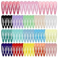 Yolyoo 90 Pcs/18 Colors Snap Hair Clips Non-Slip Metal Barrettes Hair Clips for Women Girls Teens