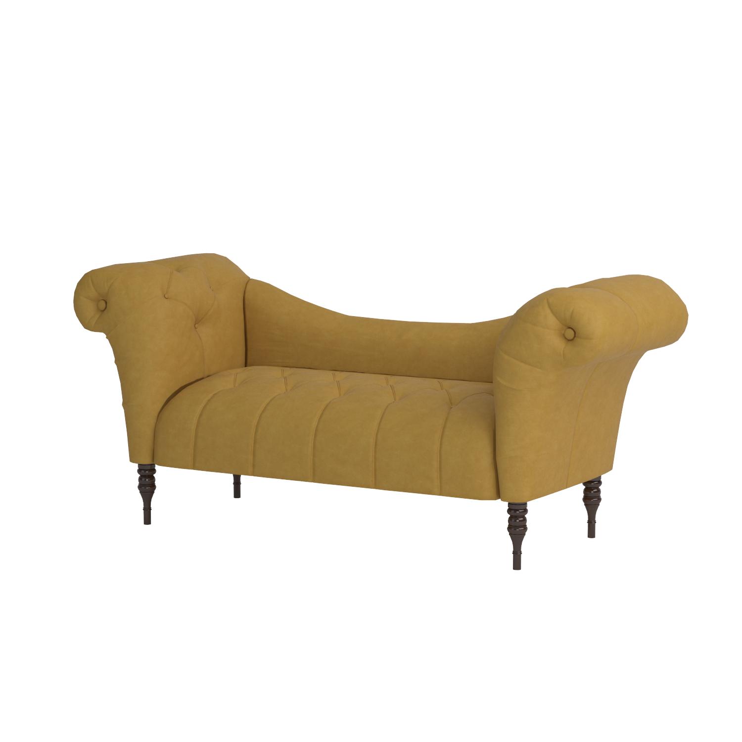 Amazoncom Skyline Furniture Tufted Chaise Lounge In Linen French