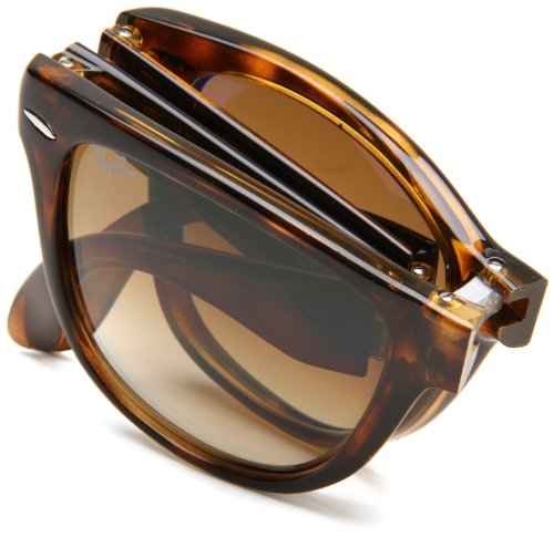 Ray Ban Rb4105 Folding Wayfarer Polarized Sunglasses Light Havana Brown Gradient I 54 Mm Pricepulse