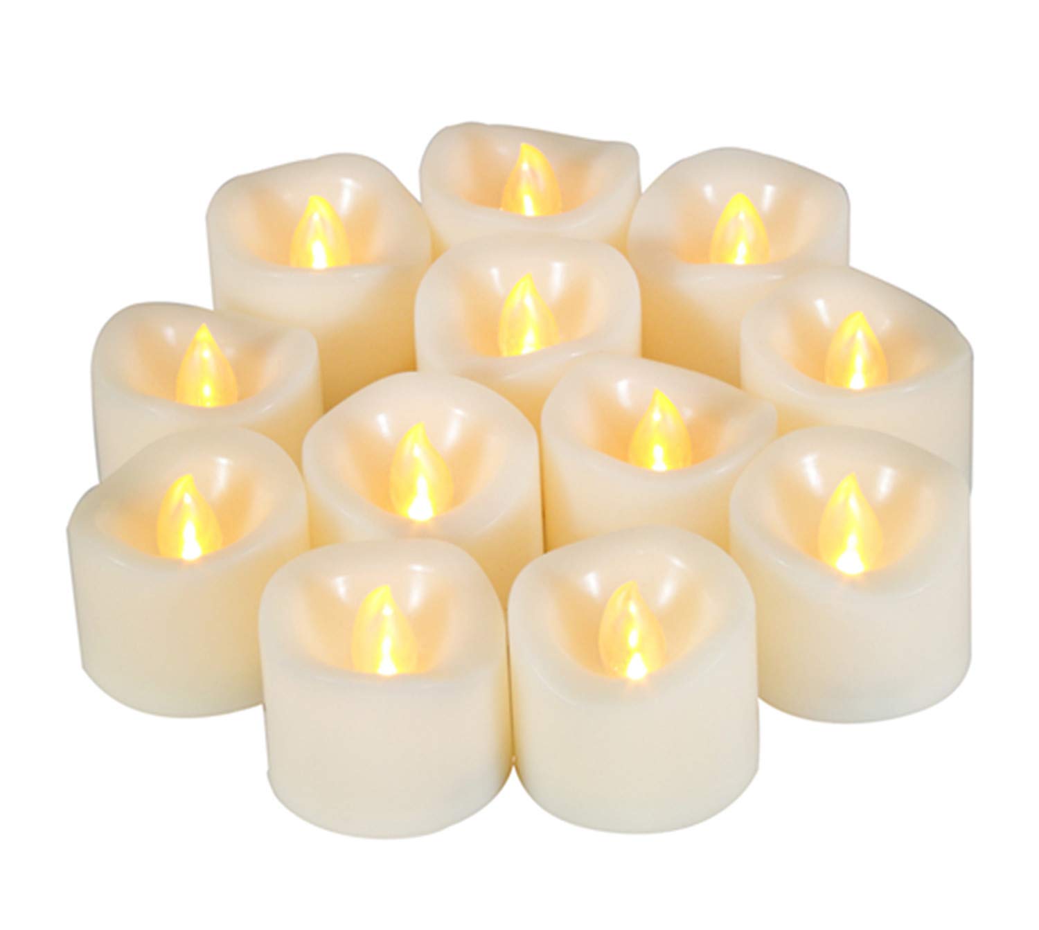 12 Pcs Premium LED Flameless Tea Lights Candles with Timer,6Hrs On, eBay