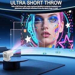 Mini Projector 4K with WiFi Bluetooth 5.4 - Smart