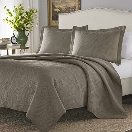 Stone cottage cotton quilt set, king, taupe