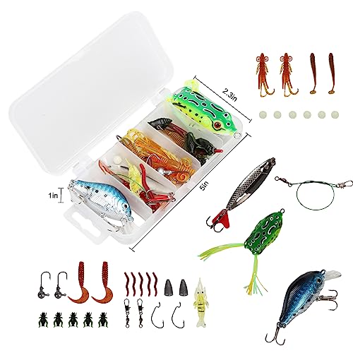 Fishing Pole Set, 2PACK 2.1M/6.9Ft Collapsible Fishing Rod with Spinning Reel Lures Set,Fish Lip Gripper and Tackle Bag, Saltwater Freshwater Telescopic Fishing Kit for Beginner Adults