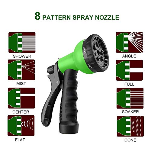 25 ft Garden Hose - Upgraded Expandable Water Hose Kit with 3/4 Solid Brass Connectors Fittings, Valve, 8 Pattern Spray Nozzle, Durable Latex Core - New Expanding Flexible Gardening Hose - Thumbnail 5