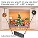 Finebaby Adjustable Wreath Hanger for Front Door, Christmas Soft Foam Pad Over The Door Hook Hanger for Front Door, Glass Door, Bedroom, Bathroom, Kitchen (1pack)
