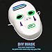 Skeleteen White Full Face Masks - Create Your Own Mask for Party Activity Or Halloween Masquerade - 24 Pack