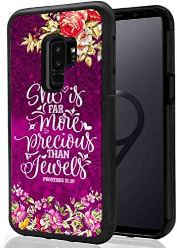 Galaxy S9 Plus Glitter Case, SuperbBeast She Is More Precious Than Jewels TPU Bumper Case for Samsung Galaxy S9 Plus 2018 Release