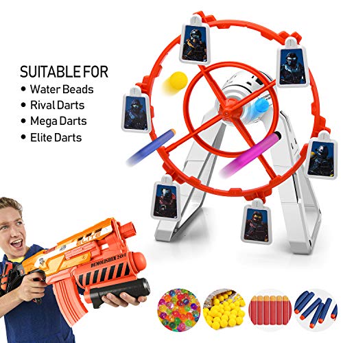 Electronic Rotating Target for Nerf Guns, More Challenging Practice Target for N-Strike Elite Mega Rival Series, Soft Bullet Gun (Only Target) - Thumbnail 3