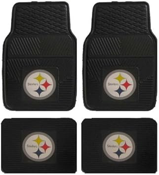 Amazon Com Nfl Pittsburgh Steelers Car Floor Mats Heavy Duty 4
