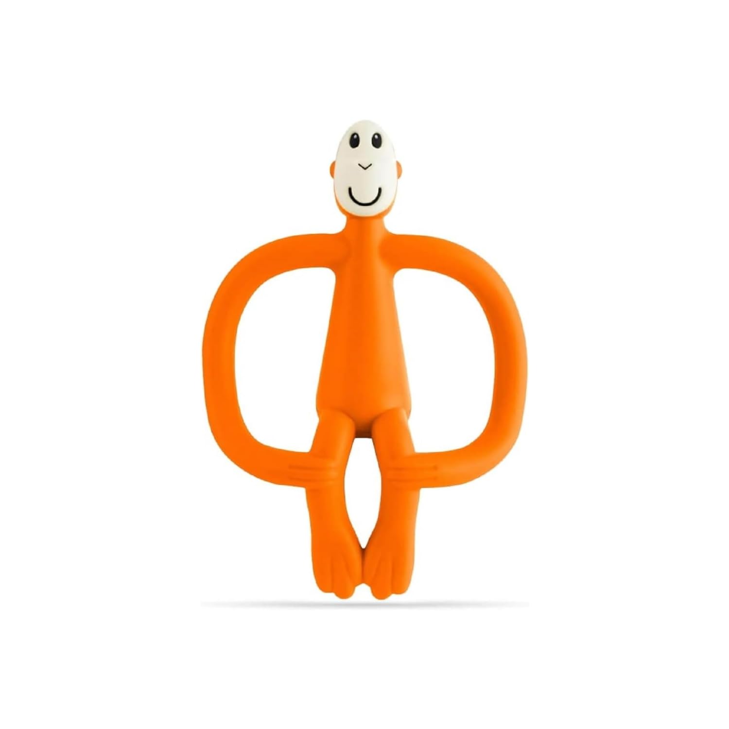 Matchstick Monkey, Original Teether & Gel Applicator, Antimicrobial Silicone Teething Toys for Baby, Easy to Grip, BPA Free, 3 Months Old+, 10.5 cm, Orange Monkey