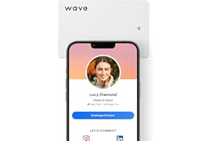 Digital Business Card by Wave - Smart NFC Contact Card - QR Code and Tap (White)