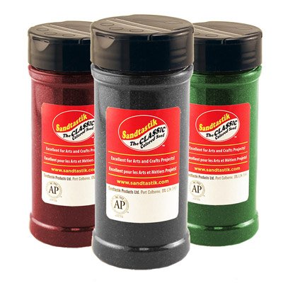 Sandtastik Classic Colored Non-Toxic Play Sand 14 Oz (396 G) Bottle - Shake / Pour Lid - Burgundy
