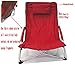 HJ HELLO JOURNEY Low Sling Beach Chair Folding Lightweight Concert Lawn Red