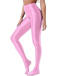 TiaoBug Womens Glossy Oil Yoga Pants Tights