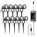 ZUCKEO 5W LED Landscape Lights with Transformer 12V 24V Waterproof Garden Pathway Lights Warm White Walls Trees Flags Outdoor Spotlights with Spike Stand (10 Pack with Transformer)