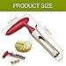 BARIHO SHC015, New Premium Corer, Stainless Steel Apple or Pear Core Remover Tool for Home and Kitchen with Sharp Serrated Blade, 7, Red