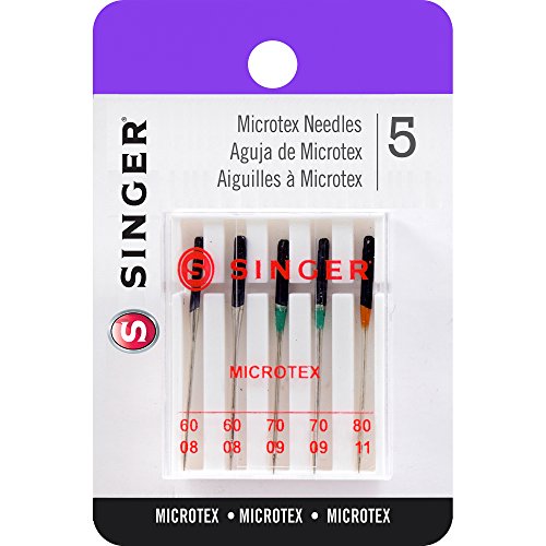 Singer Assorted Universal Microtex Sewing Machine Needles, 60/08, 70/09, 80/11