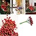 Fashionclubs Christmas Tree Artificial Red Holly Berry Pick Branch Wreath Pack of 100