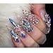 60pcs Crystal AB Flatback Rhinestones Raindrop design Glass nail Rhinestone Scrapbooking Art Accessory