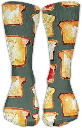 Unisex Unique Design Jam On Toast Socks 30CM Socks Cotton/nylon/spandex.