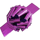 1Pc Giant Bow,Large Gift Bow,12 "Metal Giant Bow Suitable for Bicycles,Household appliances,Christmas, Parties,and Large Bow Decorations on Dining Tables (Metallic Purple)