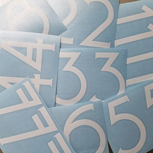 Craftsman Style Die Cut Vinyl Numbers (3 inch, Matte White)