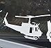 Huey UH-1 Helicopter Vinyl Decal White
