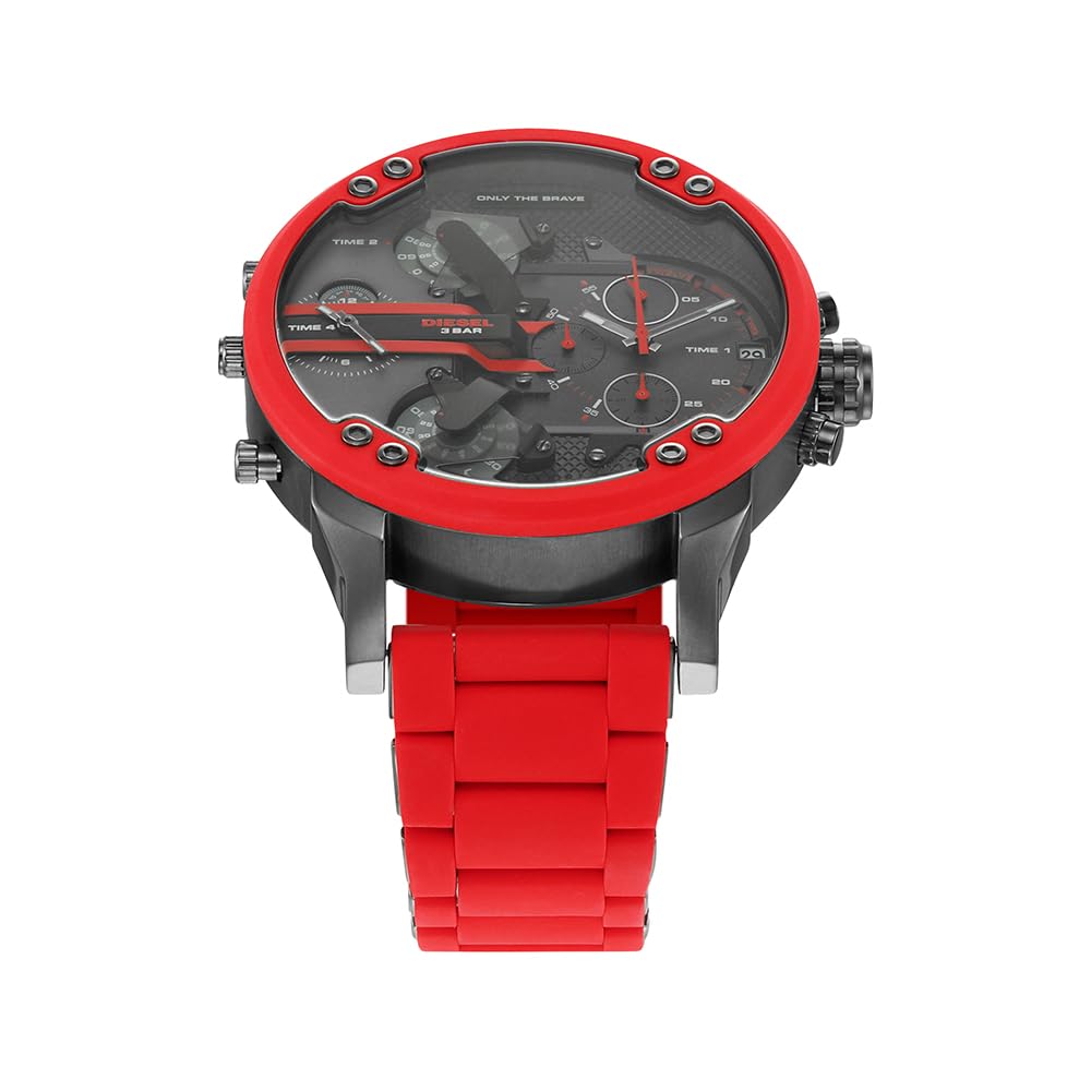 Diesel Mr. Daddy 2.0 Men's Watch with Oversized Chronograph Watch Dial and Stainless Steel, Silicone or Leather Band