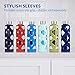 Aquasana Multicolor  Silicone Sleeves for 500ml Borosilicate Glass Water Bottles, 6-pack