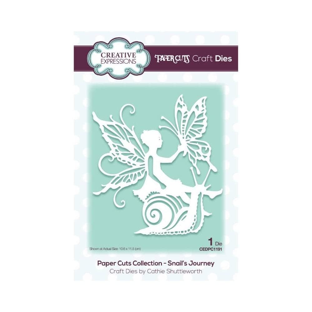 Creative Expressions Paper Cuts Snails Journey Craft Die, Metal, 10.6 x 11.5 cm