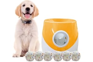 HNNOAIDA Interactive Dog Toys - Automatic Tennis Ball Launcher for Medium to Large Dogs, Outdoor Exercise & Training, Perfect Home Dog Toy 3 Ball (Orange, Large)