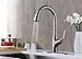 Purelux Calla Modern Design Single Handle Pull Down High Arc Kitchen Faucet fits 1 or 3 hole installation, Satin Stainless Finish Pull Out Sprayer Kitchen Sink Faucets