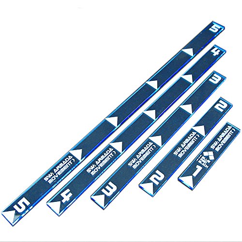 SW: Armada Multi Range Movement Ruler Set, Fluorescent Blue (5)