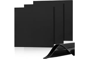 KLFOHO 3 PCS Silicone Rubber Sheet 12''x12''x1/8'' - Heat Resistant Flexible Insulation Gasket, 60A Smooth Finish High Temperature Resistant Silicone Mat for DIY Crafts, Seals & Protective Pads (Black)
