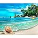 DIY 5D Diamond Painting by Number Kits Full Drill Rhinestone Embroidery Cross Stitch Pictures Arts Craft for Home Wall Decor,Beach - 11.8x15.7 inches