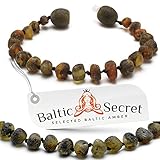 Premium Amber Teething Bracelet Anklet / Extra Safe / 50% Richer and Higher in Value / Sizes from 4.5 IN to 8 IN / Reduces Teething Symptoms Naturally /BLK.U-BRQ/14.5/5.7IN